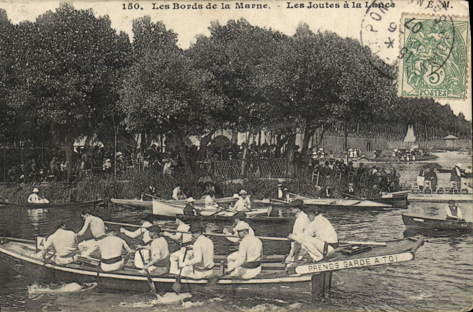 Vintage Postcard the Edges of the Marne the tournaments has the lance