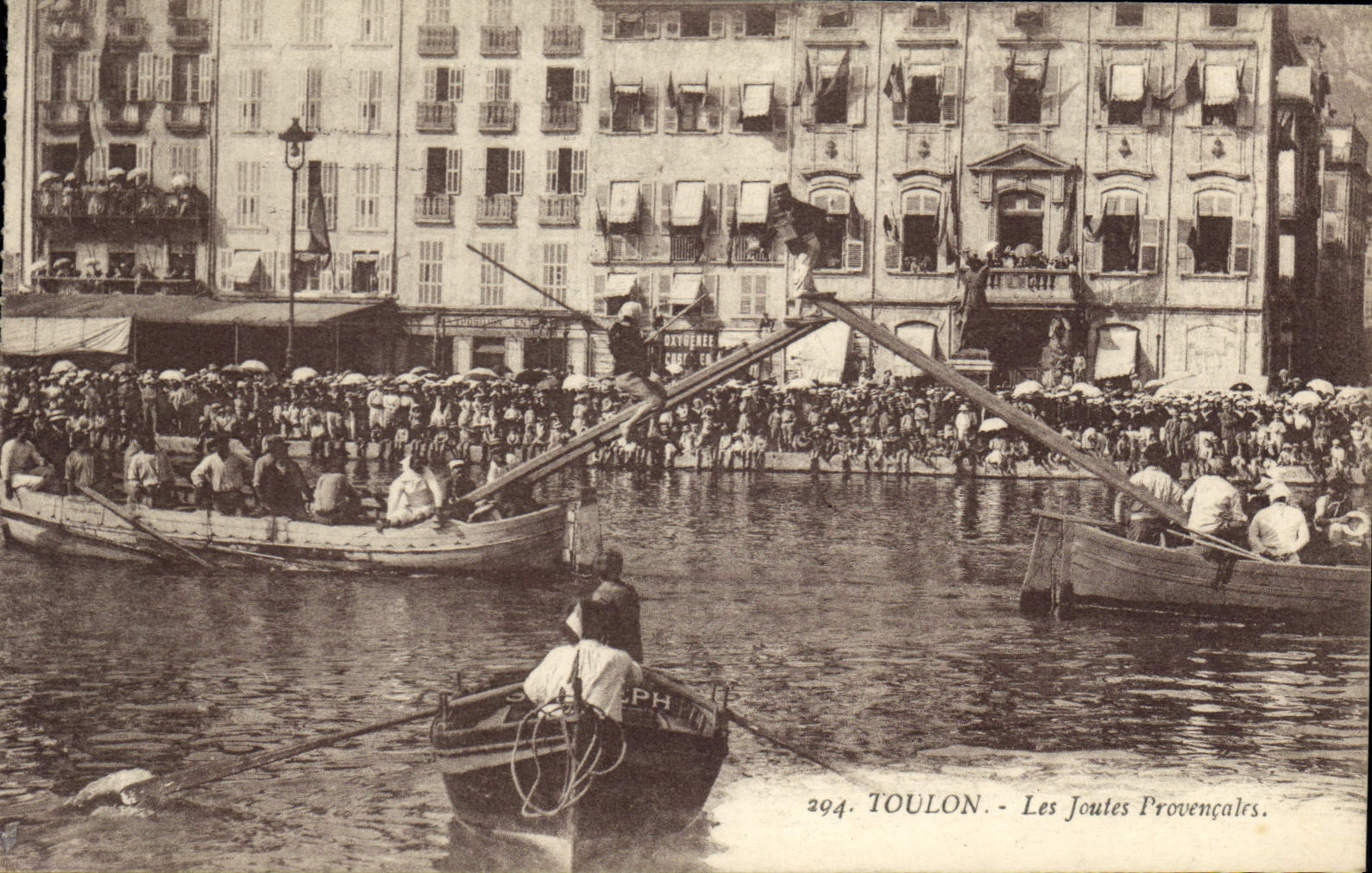 Vintage Postcard Toulon the Procencales tournaments