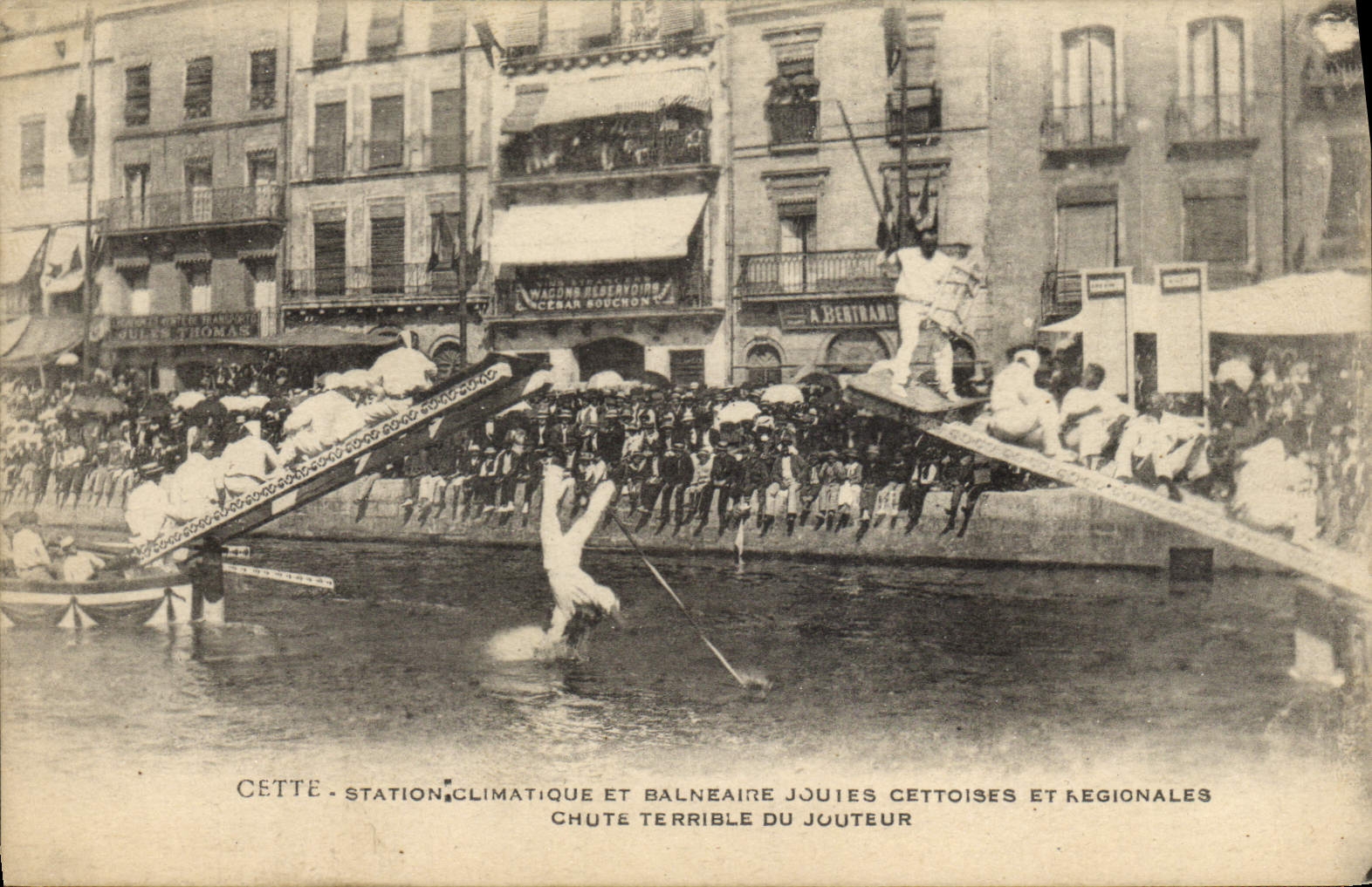 Postal Esta Estación climática Caída terrible del jouteur