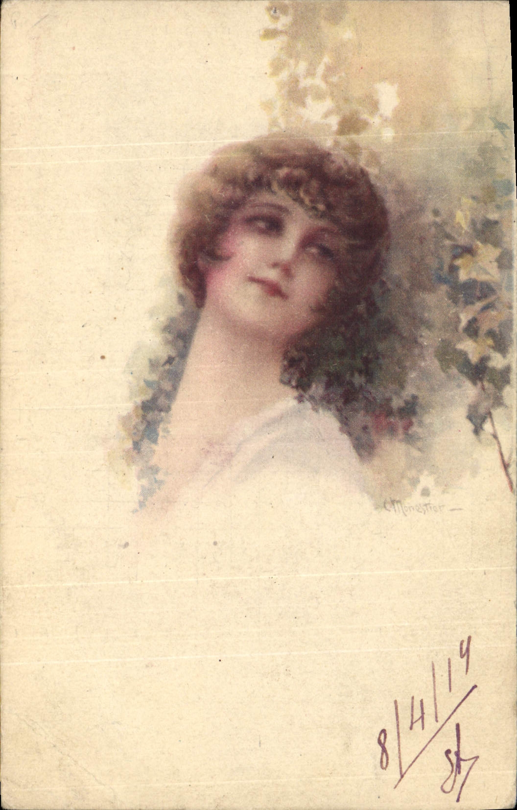 CPA Fantaisie Illustrateur Femme