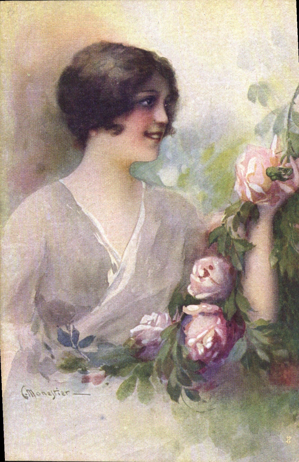 CPA Fantaisie Illustrateur Femme