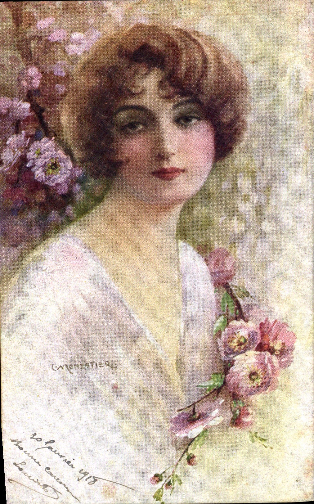 CPA Fantaisie Illustrateur Femme 