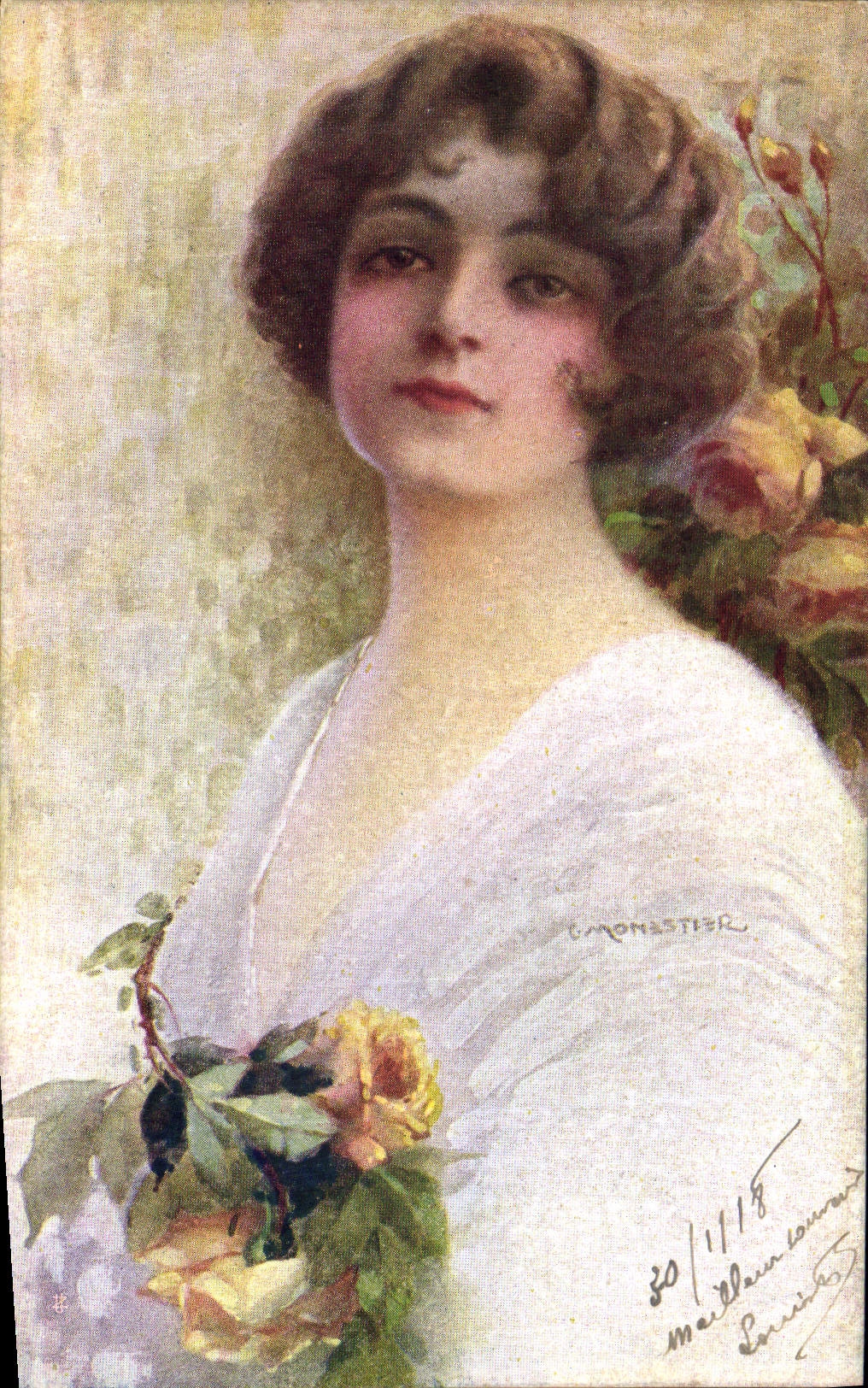 CPA Fantaisie Illustrateur Femme