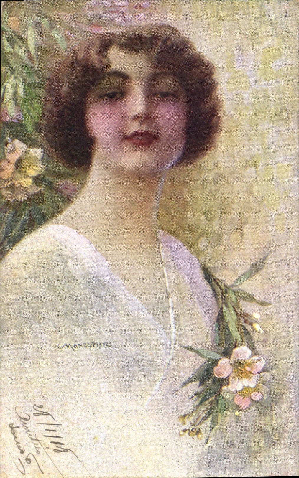 CPA Fantaisie Illustrateur Femme