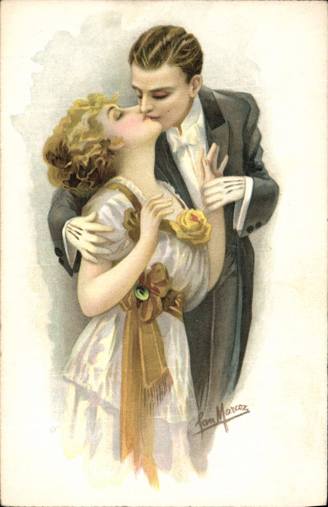 CPA Fantaisie Illustrateur Marzo Femme 