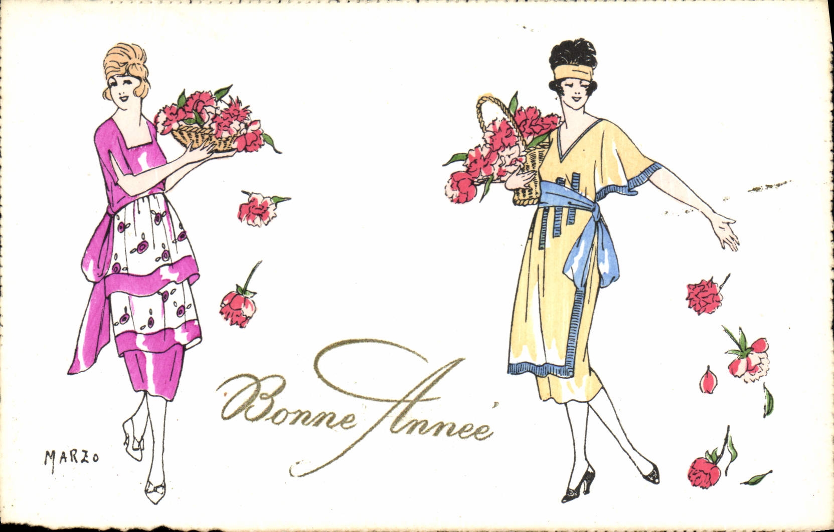 CPA Fantaisie Illustrateur Marzo Femmes 