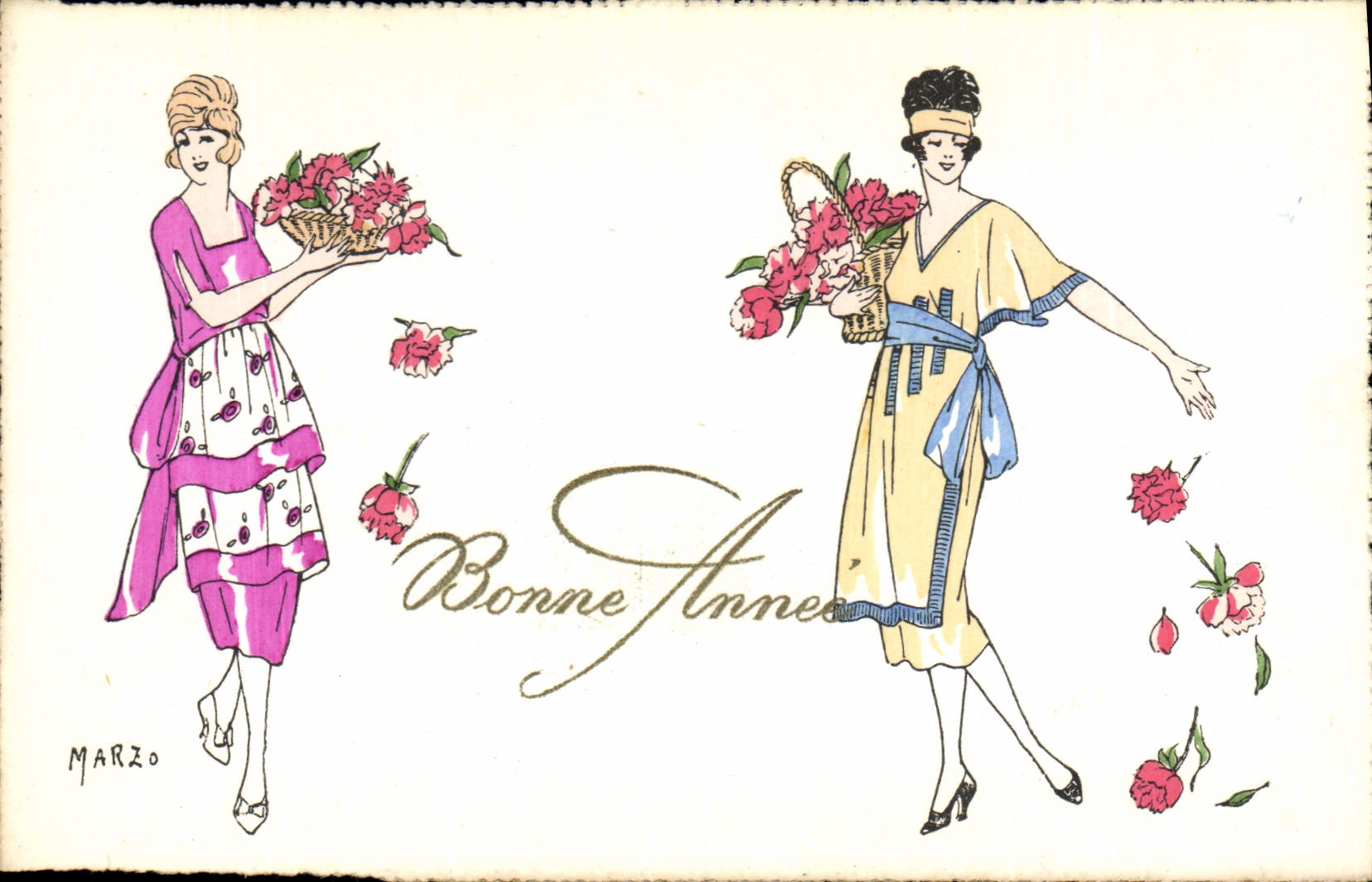 CPA Fantaisie Illustrateur Marzo Femmes