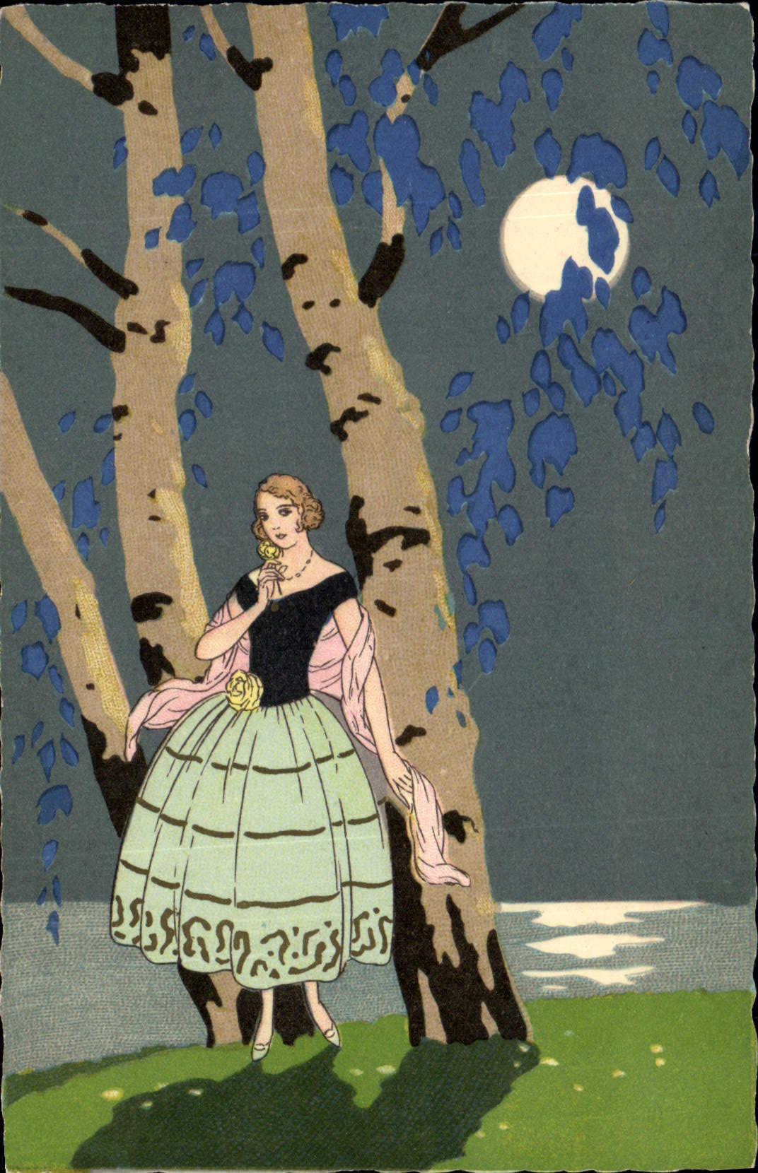 CPA Fantaisie Illustrateur Meschini Femme