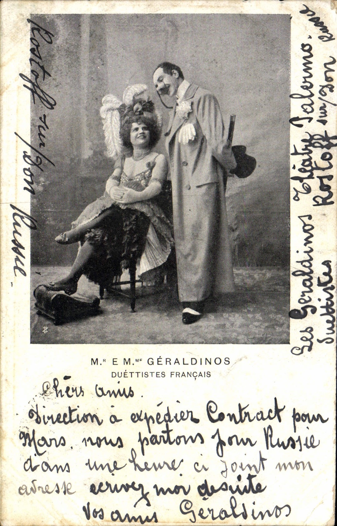 CPA Mr et Mme Geraldinos Duettistes francais