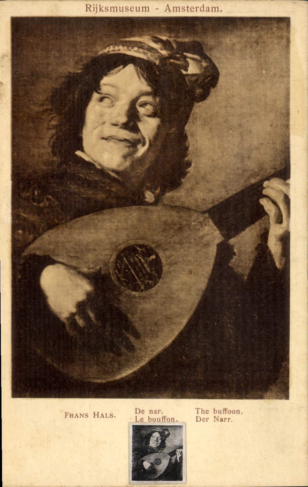 CPA Amsterdam Rijksmuseum Frans Hals Le bouffon 
