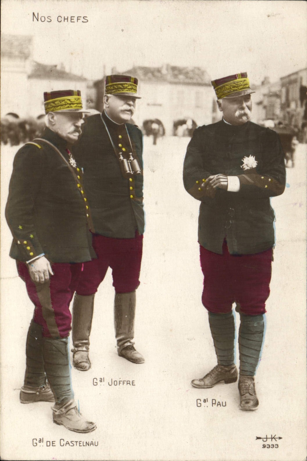 CPA Militaria Nos chefs General de Castelnau Joffre Pau 