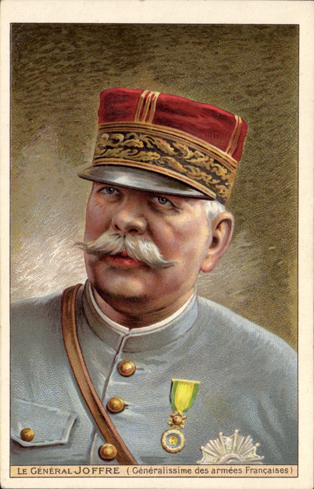 Vintage Postcard Militaria general Joffre Commander in chief of the French Armies Solution Pautauberge Tuberculosis