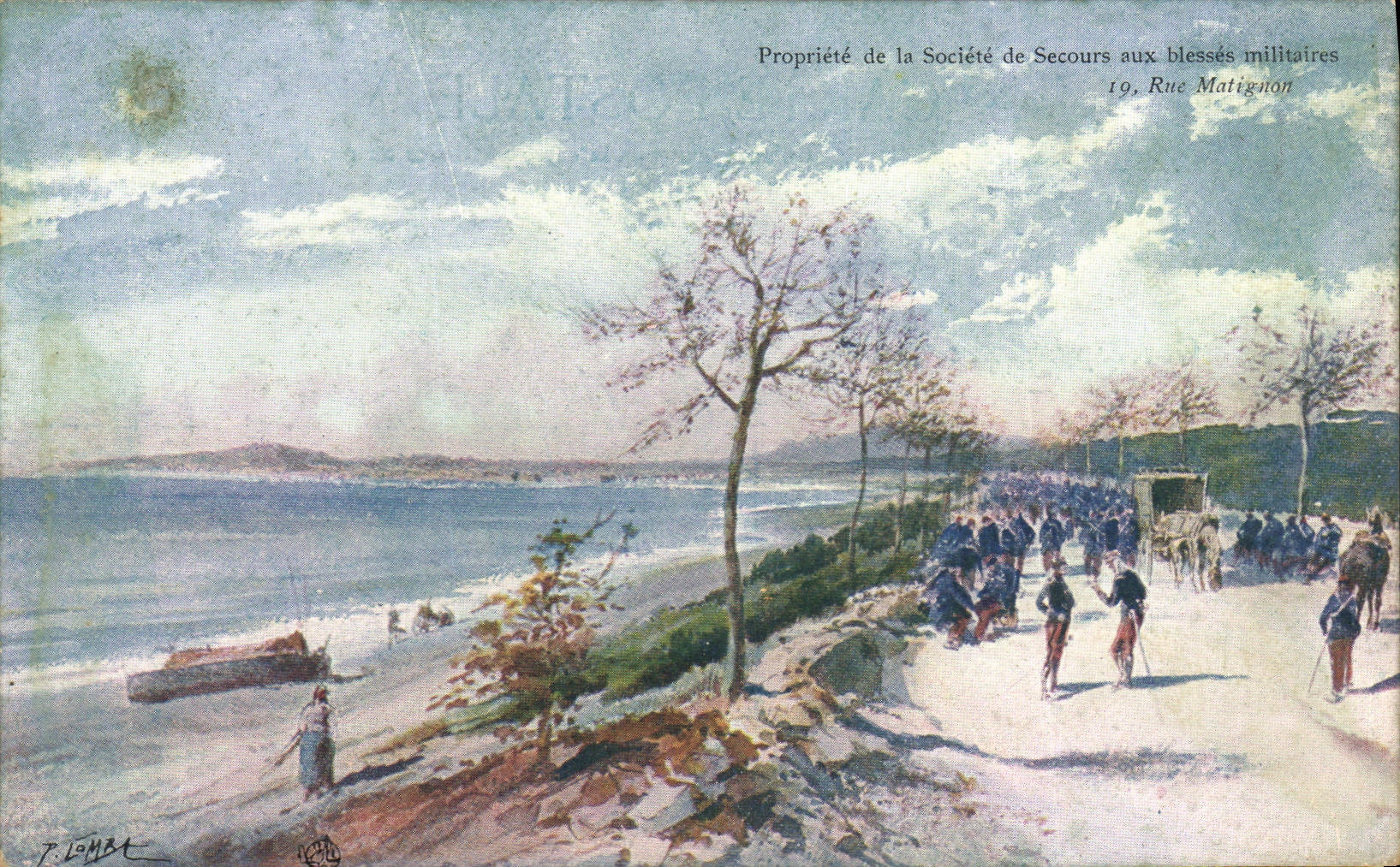 Vintage Postcard Militaria Red Cross