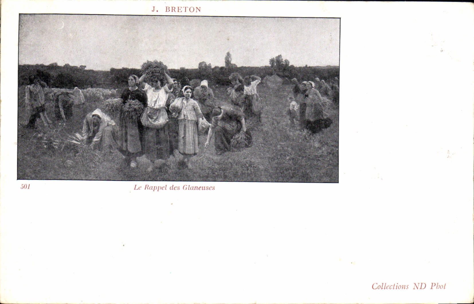 CPA Breton Le rappel des glaneuses 