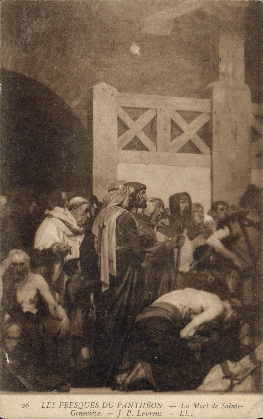 CPA Les fresques du Pantheon La morte de Sainte Genevieve Laurens 