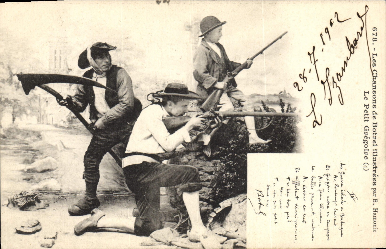 CPA Folklore Les chansons de Botrel illustrees Le petit Gregoire