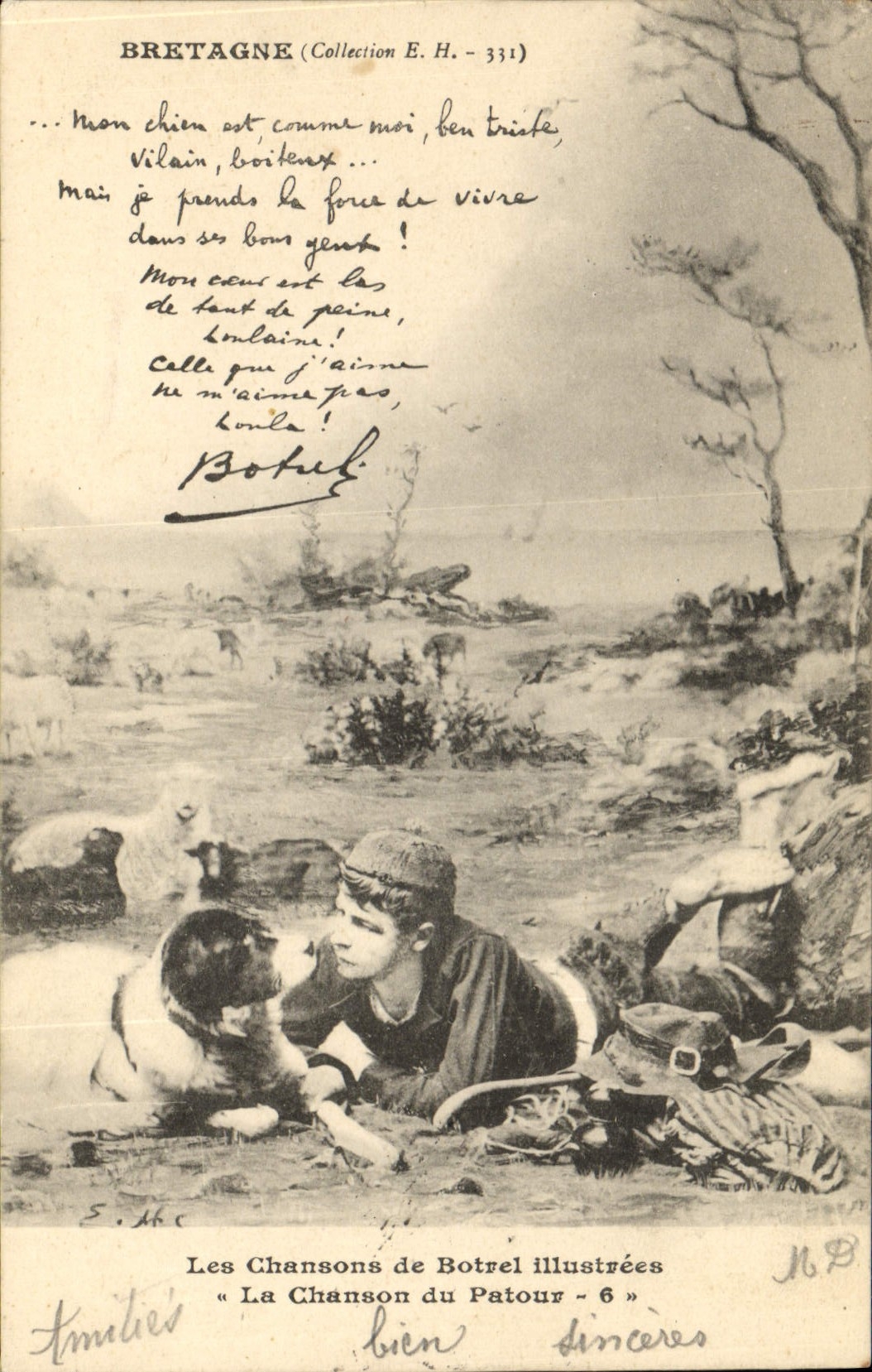 CPA Folklore Bretagne Les chansons de Botrel illustrees La chanson du patour 