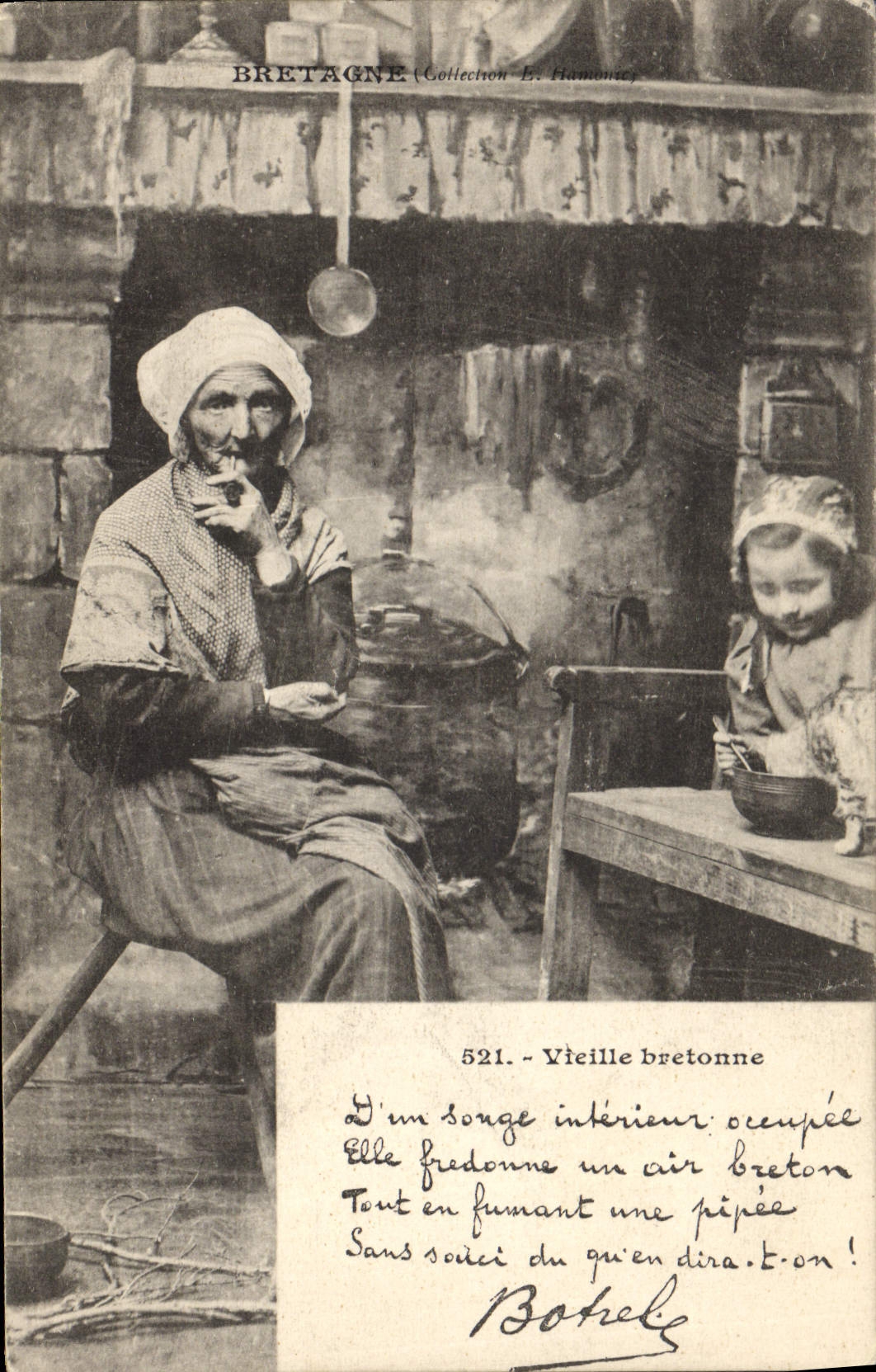 CPA Folklore Bretagne Vieille bretonne 
