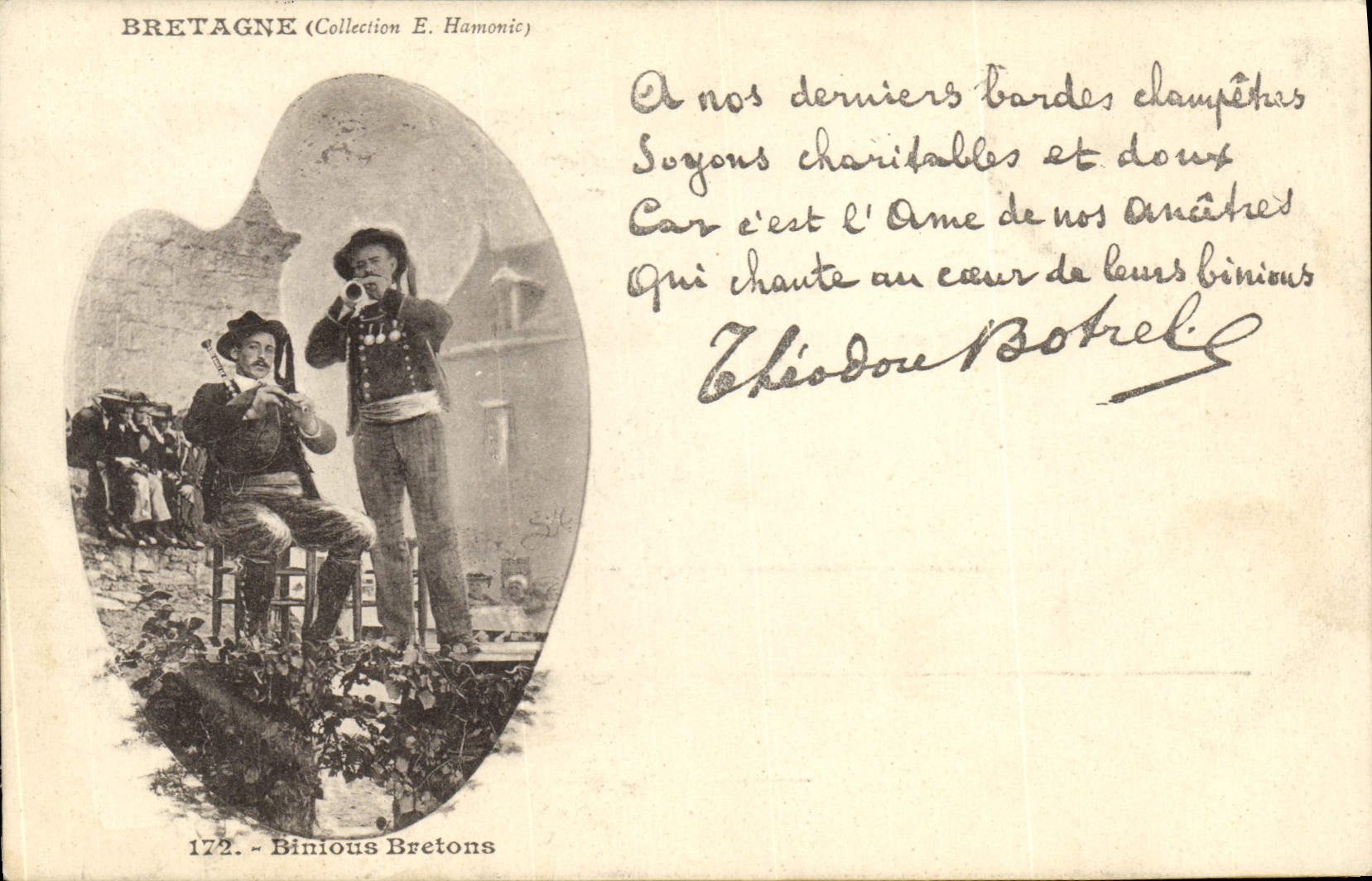 CPA Folklore Binious Bretons Botrel 