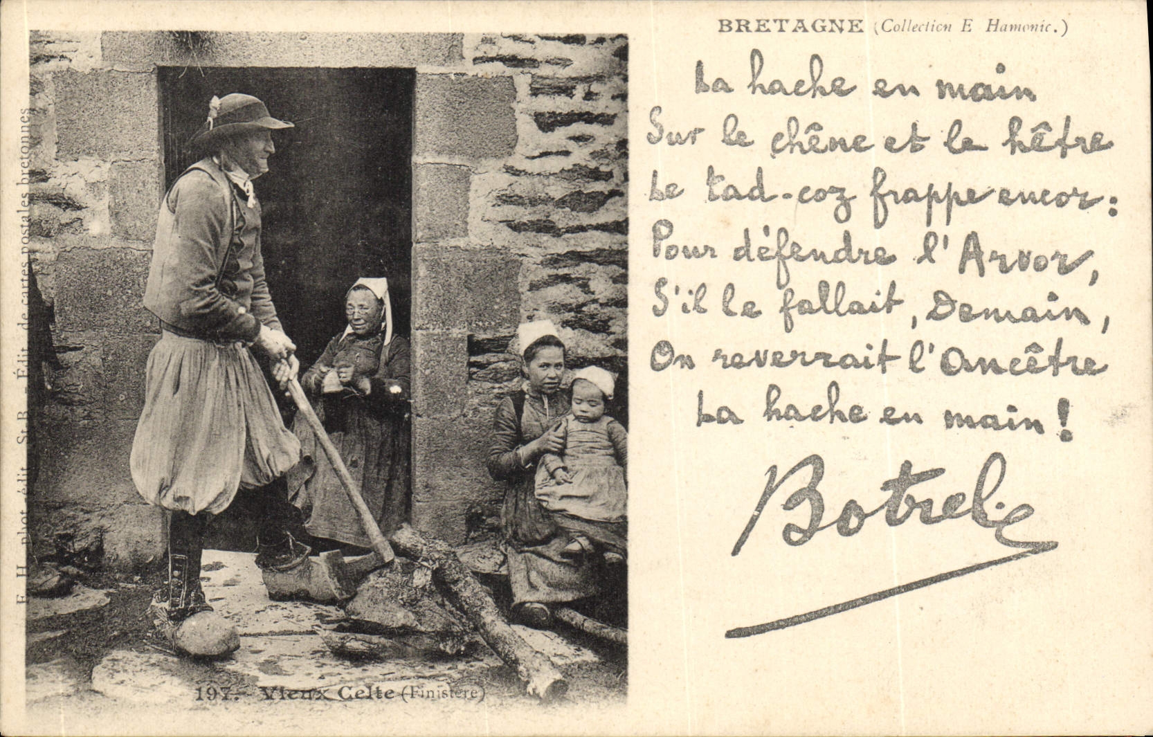 CPA Folklore Botrel Vieux Celte 