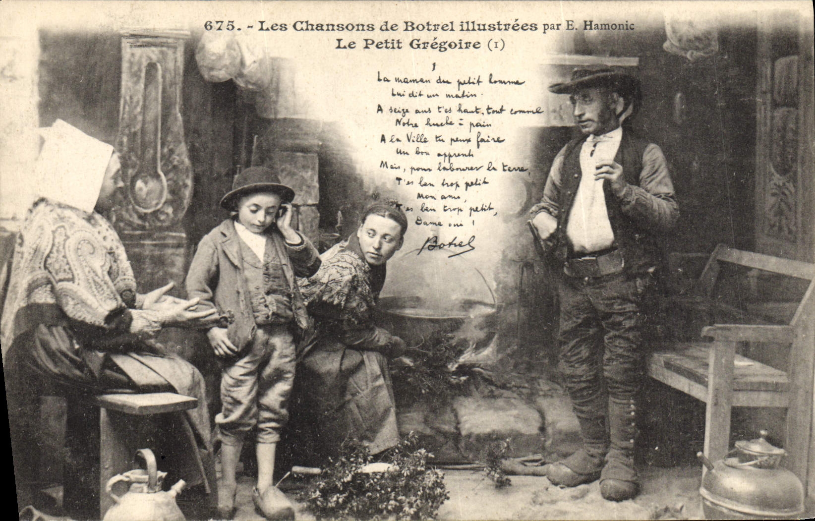 CPA Folklore Les chansons de Botrel illustrees Le Petit Gregoire 