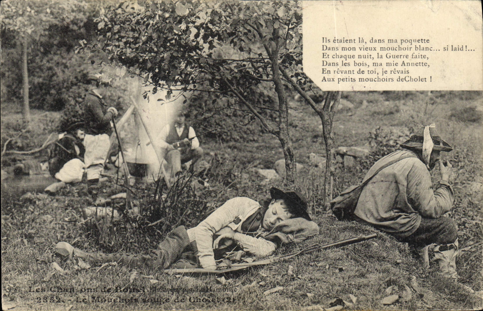 CPA Folklore Les chansons de Botrel illustrees Cholet Le mouchoir rouge 