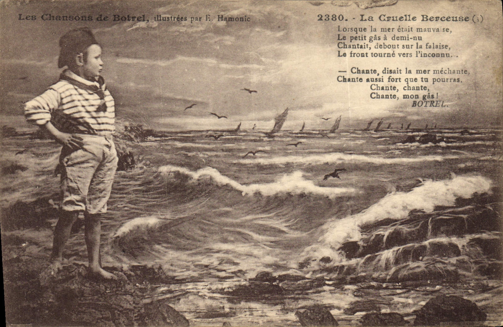 CPA Folklore Les chansons de Botrel illustrees La cruelle berceuse 