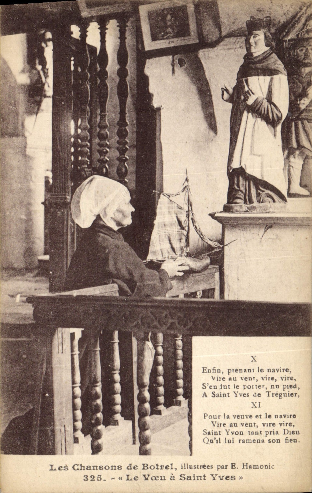 CPA Folklore Les chansons de Botrel illustrees Le voeu a Saint Yves 