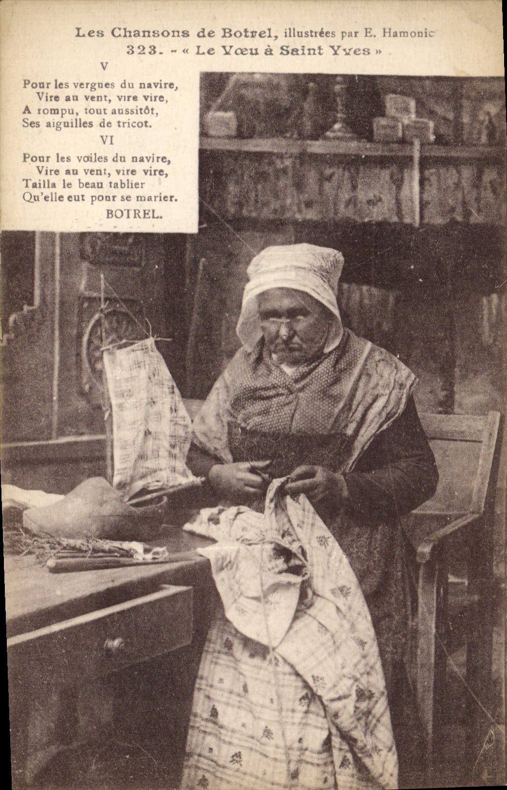 CPA Folklore Les chansons de Botrel illustrees Le voeu a Saint Yves 