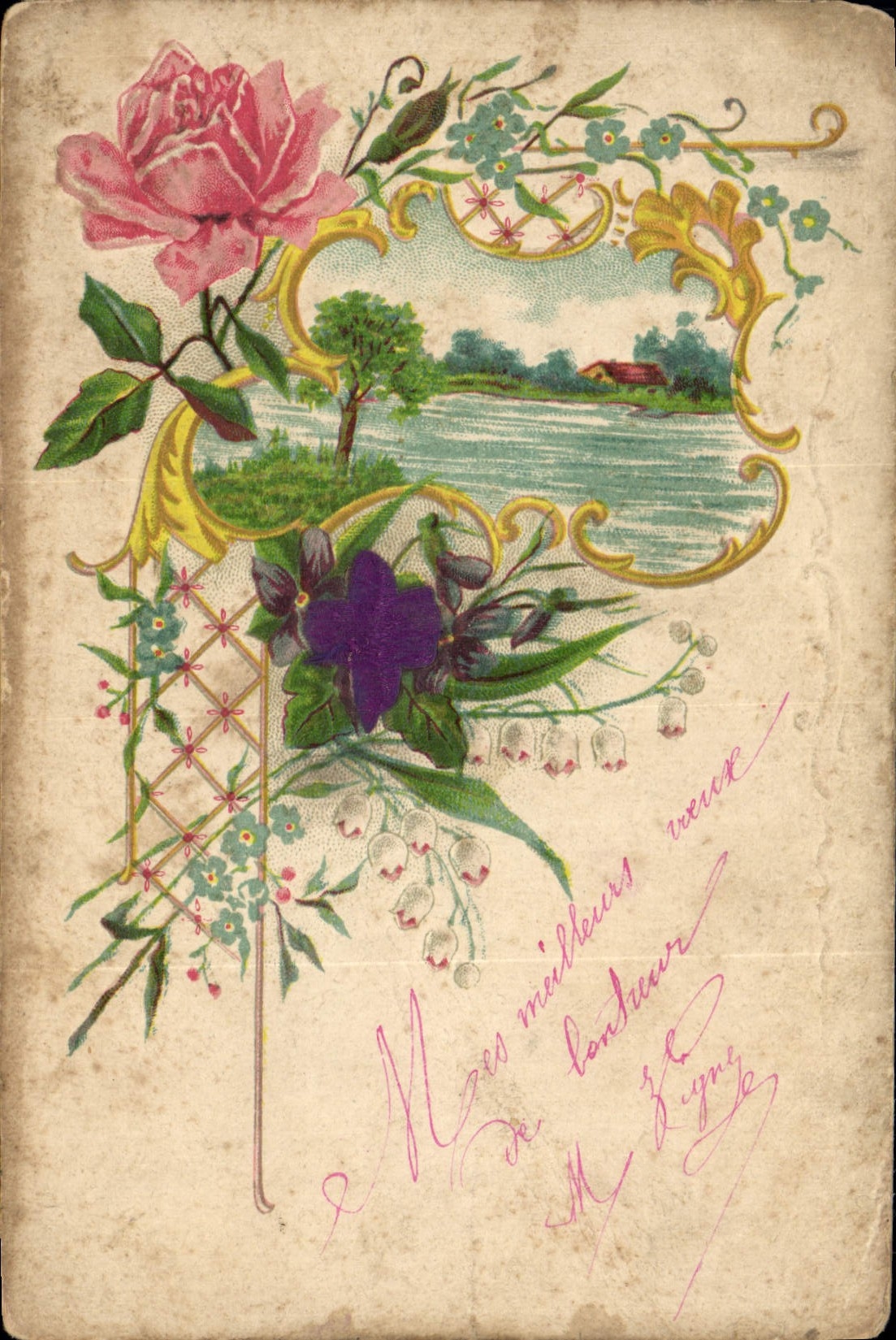 CPA Fantaisie Fleurs 