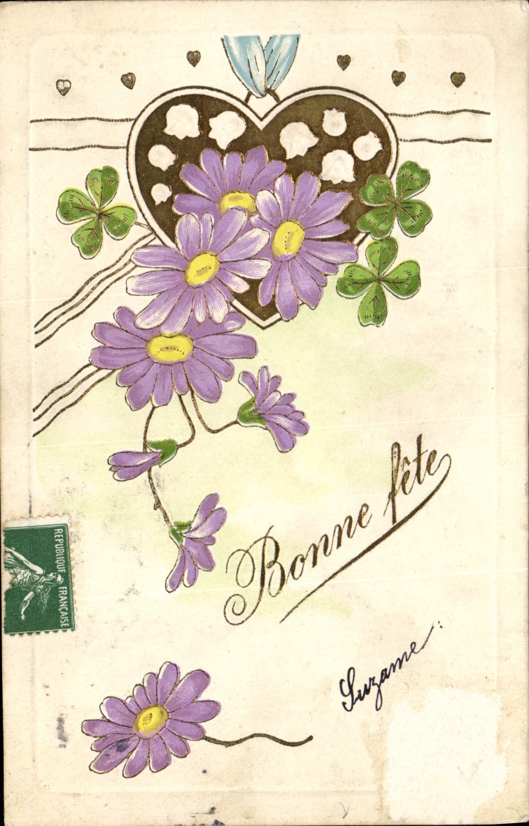 CPA Fantaisie Fleurs 