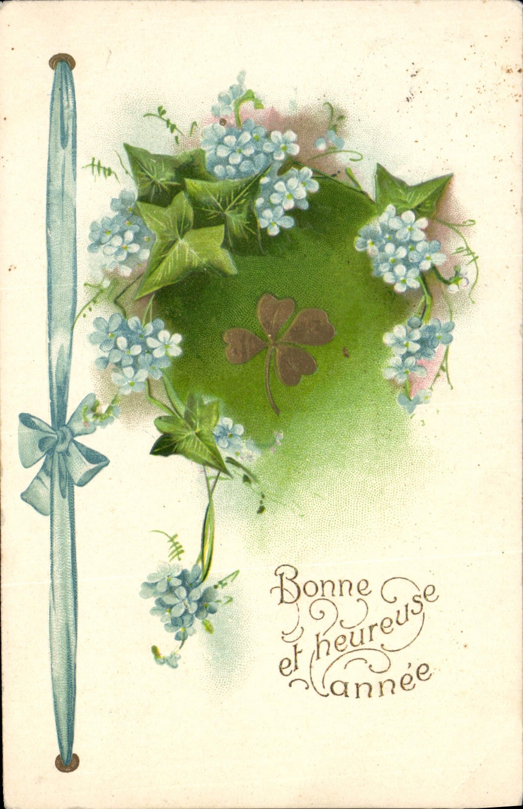 CPA Fantaisie Fleurs Trefles 