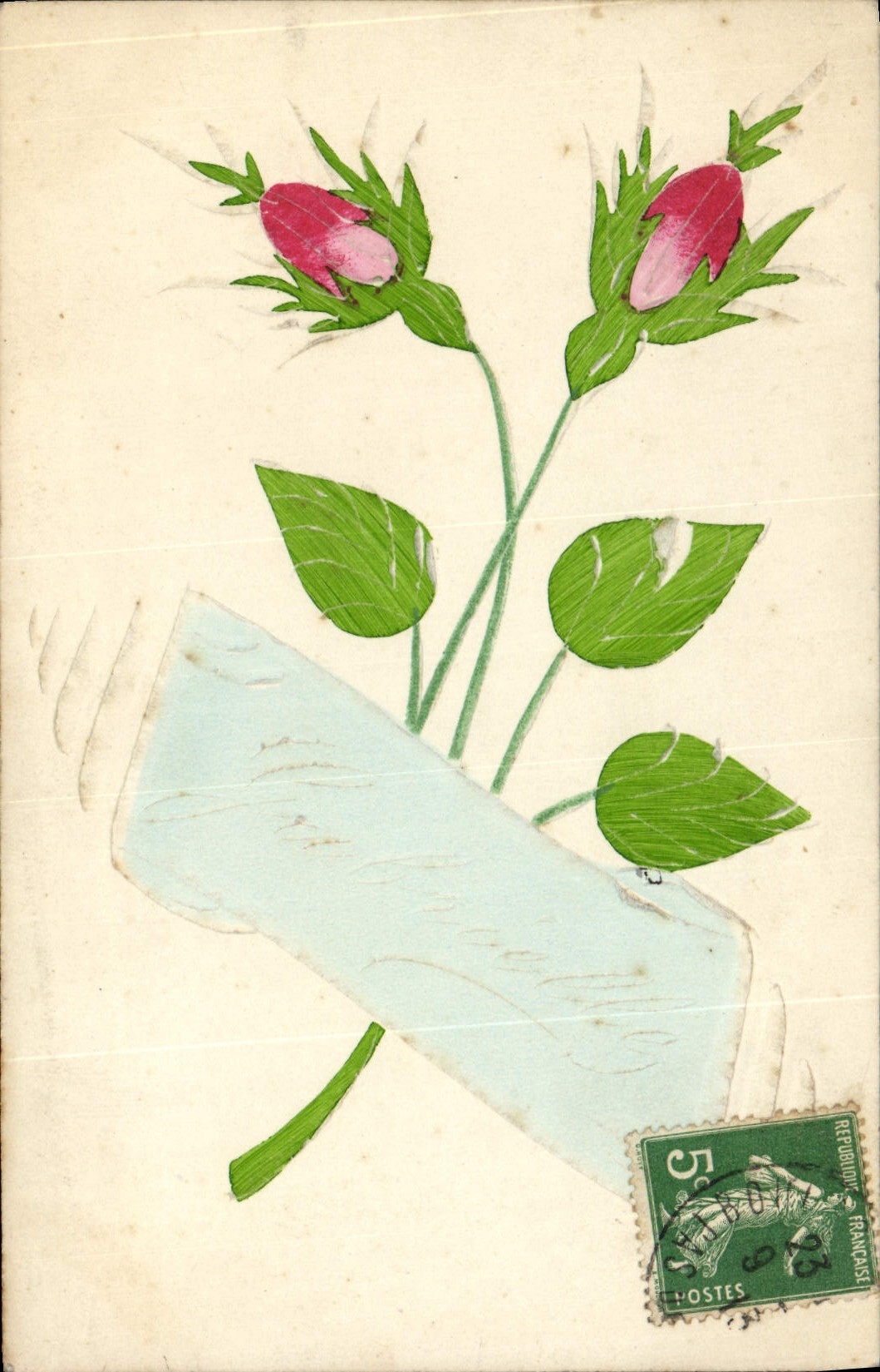 CPA Fantaisie Fleurs 