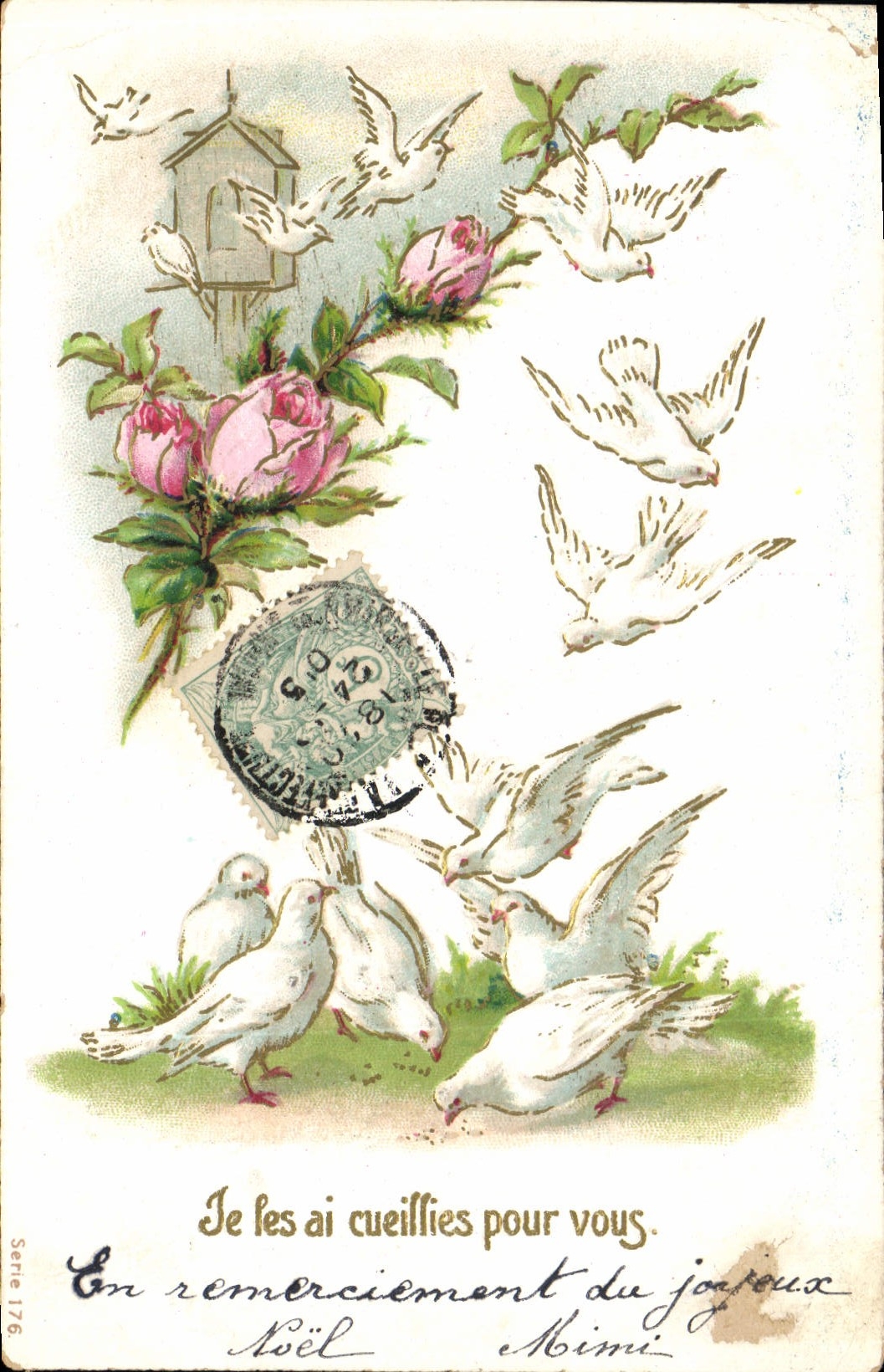 CPA Fantaisie Fleurs Colombes 