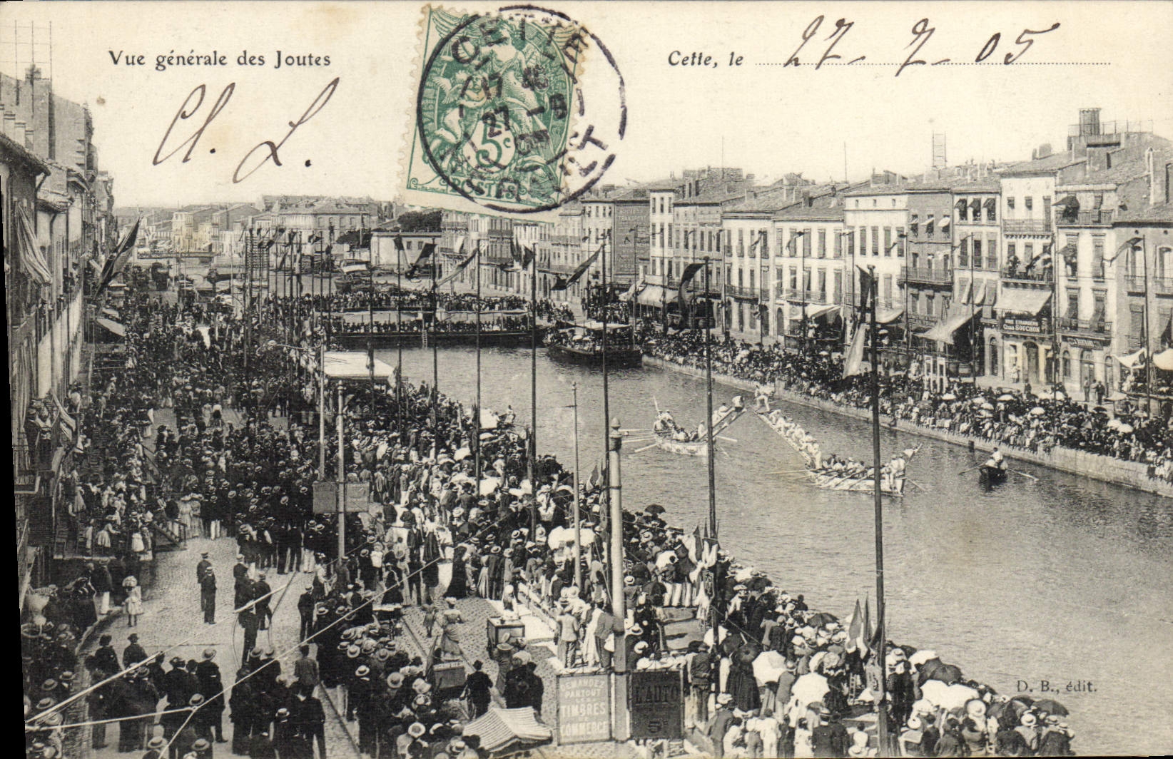 Vintage Postcard This general Sight of the Tournaments