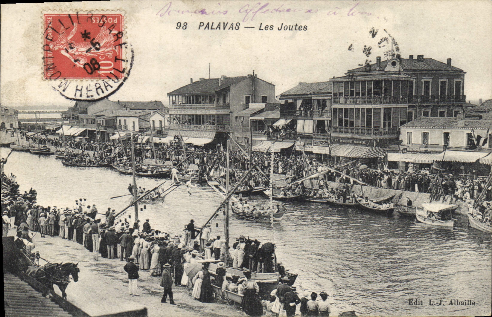 Vintage Postcard Palavas tournaments