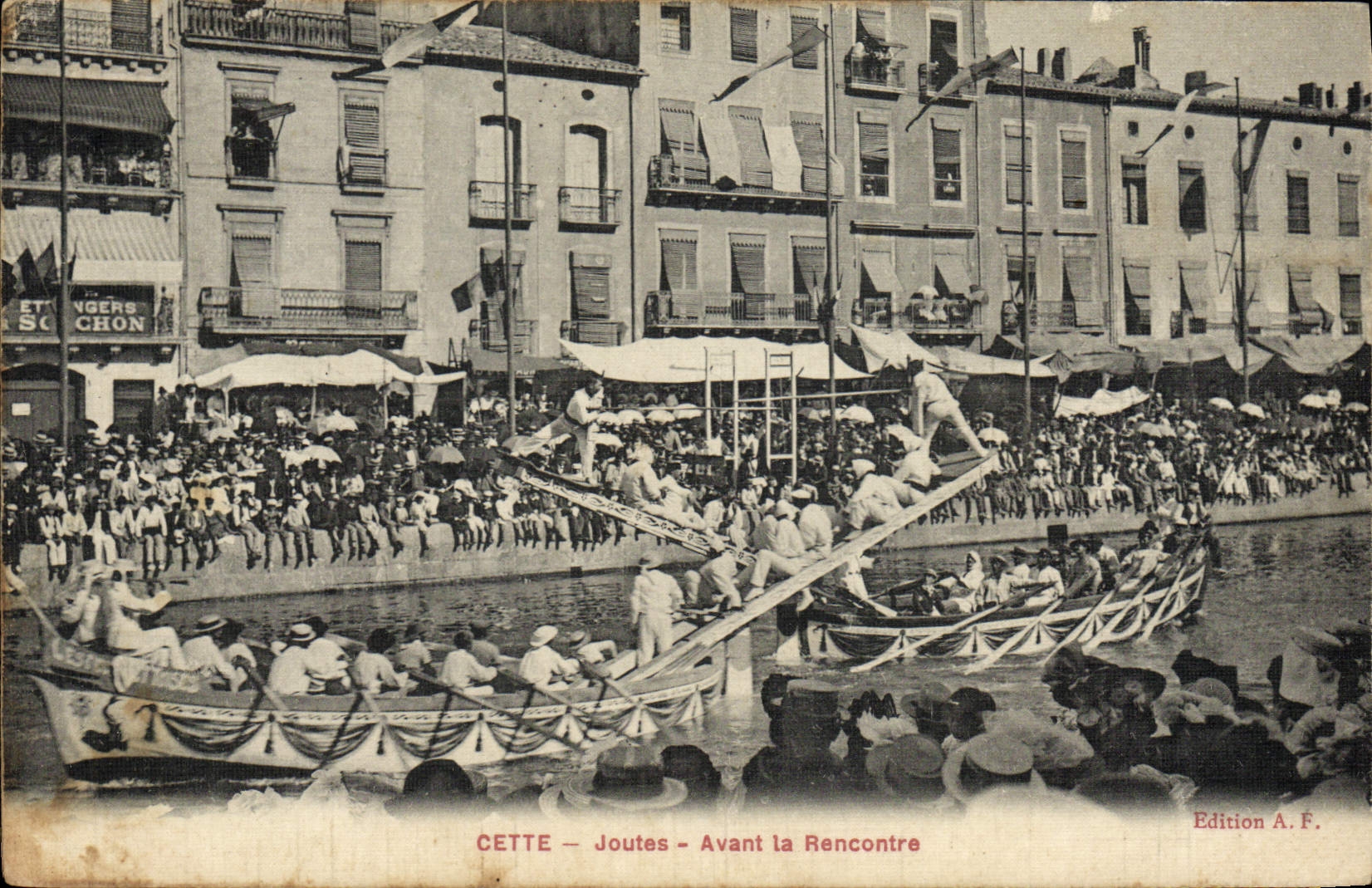 Vintage Postcard This Tournaments Before the meeting