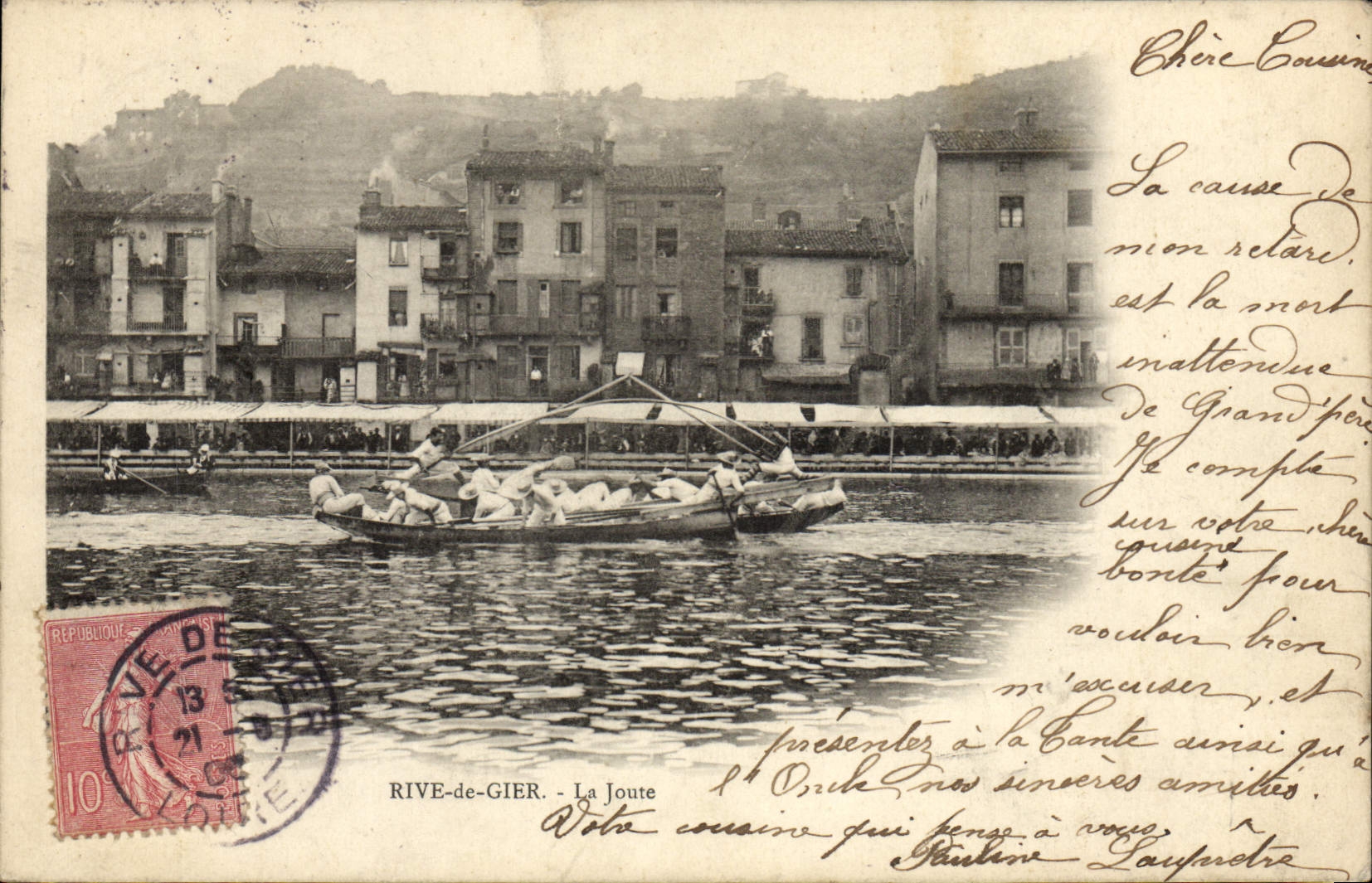 Vintage Postcard Rivets of Gier the tournament