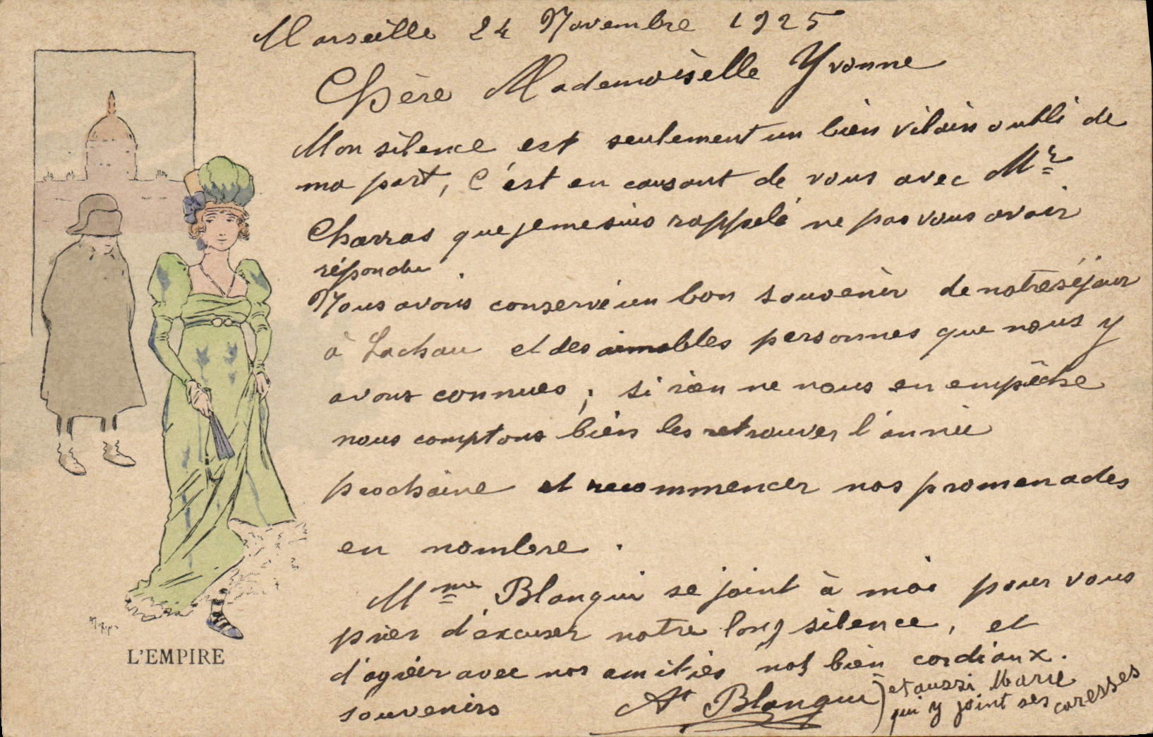 CPA Fantaisie Illustrateur Femme L'Empire