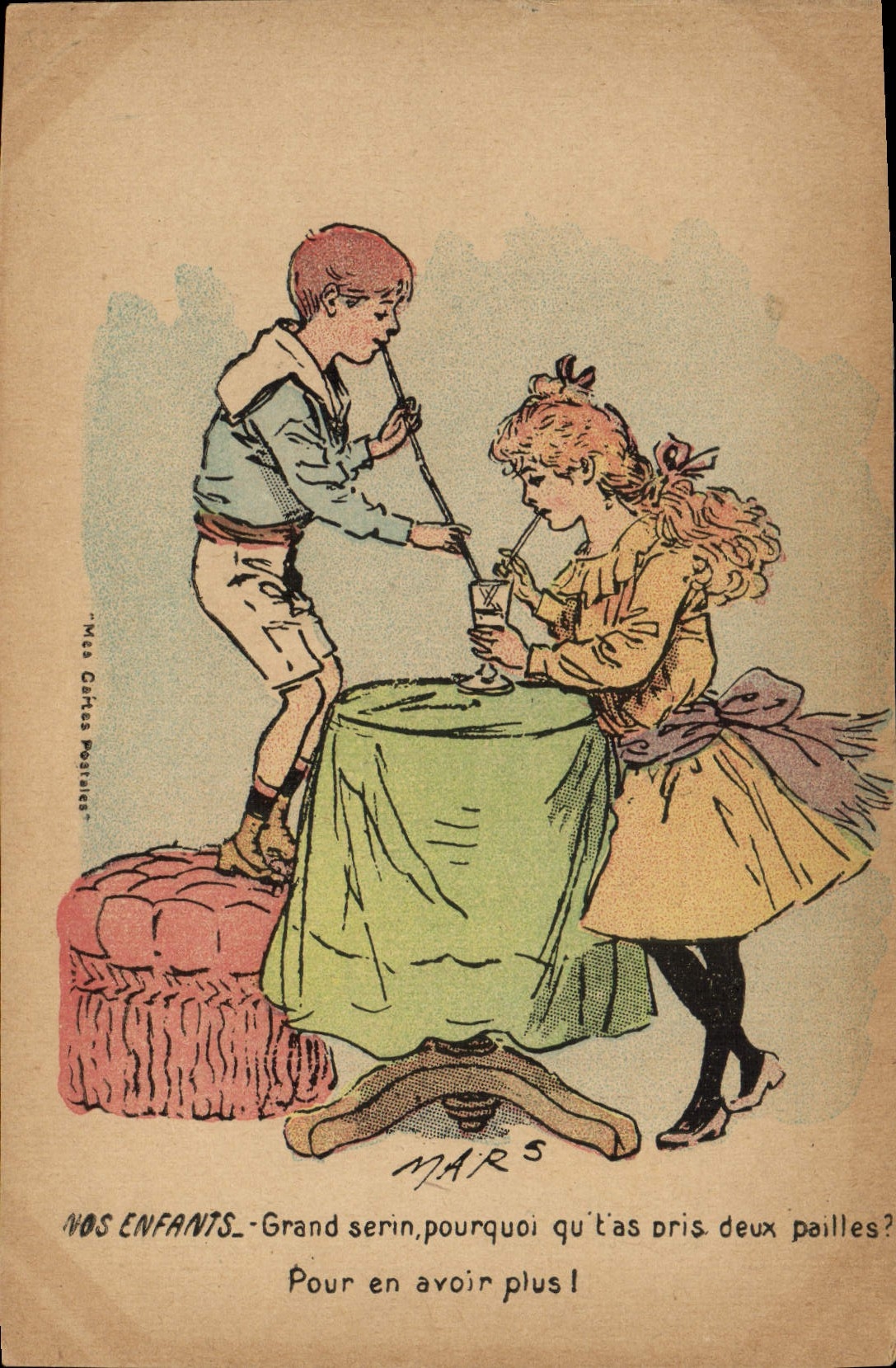 CPA Fantaisie Illustrateur Nos enfants Grand serin