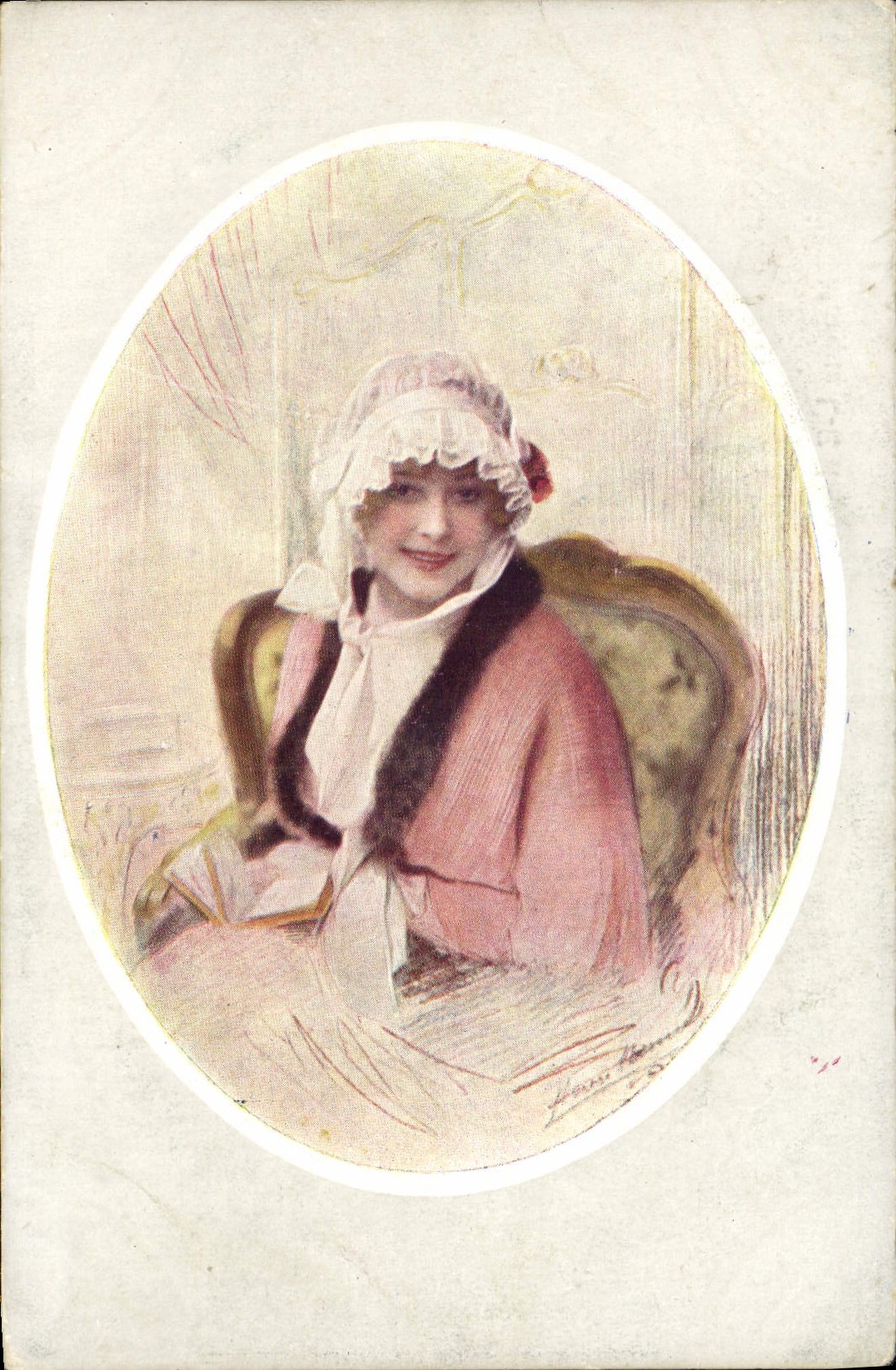 CPA Fantaisie Illustrateur Femme