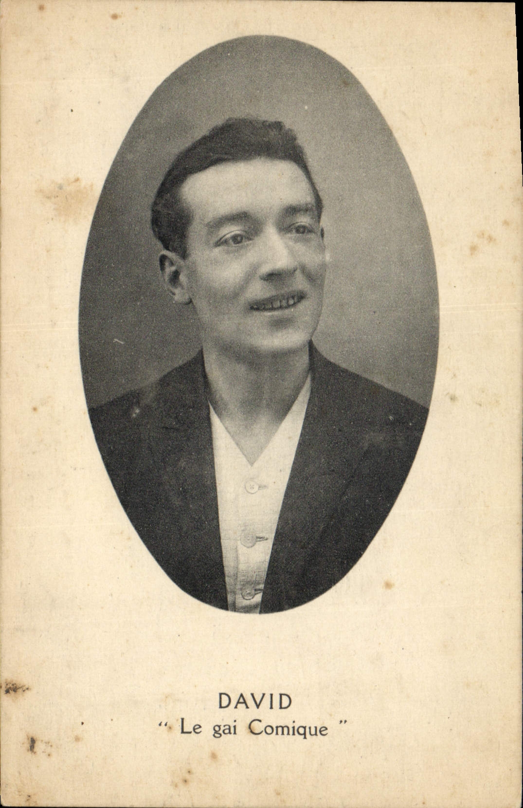 Vintage Postcard the merry David comic one