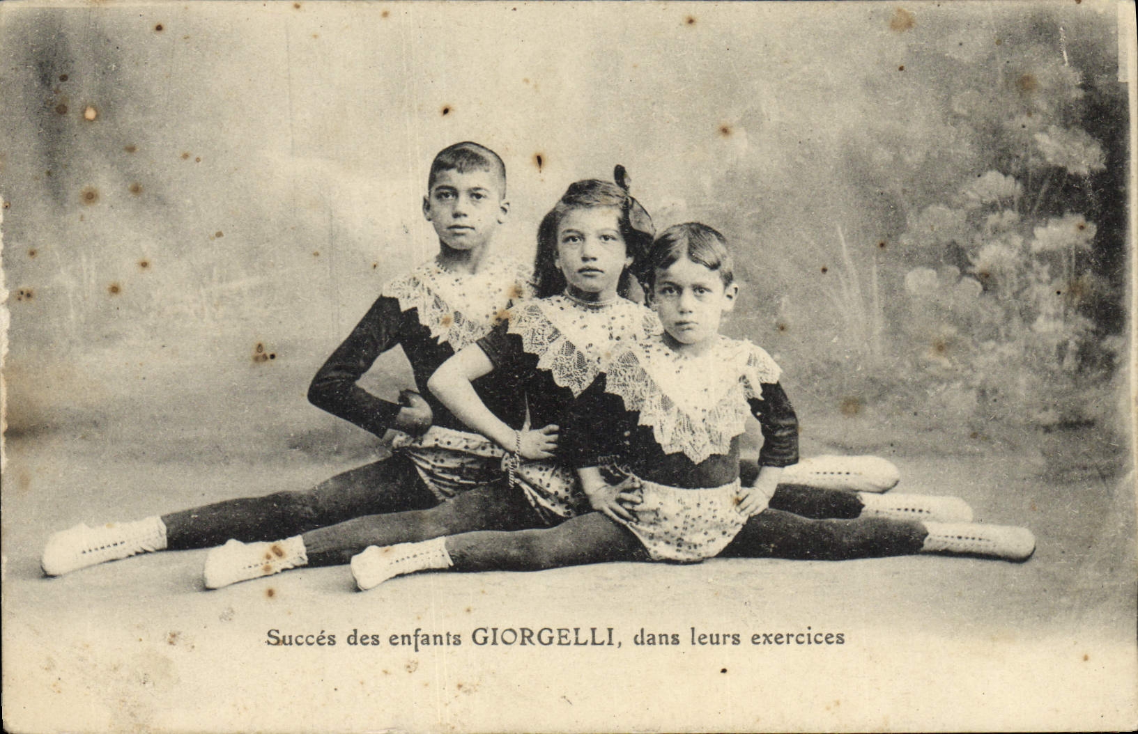 Vintage Postcard Success of the Giorgelli children in their exercises