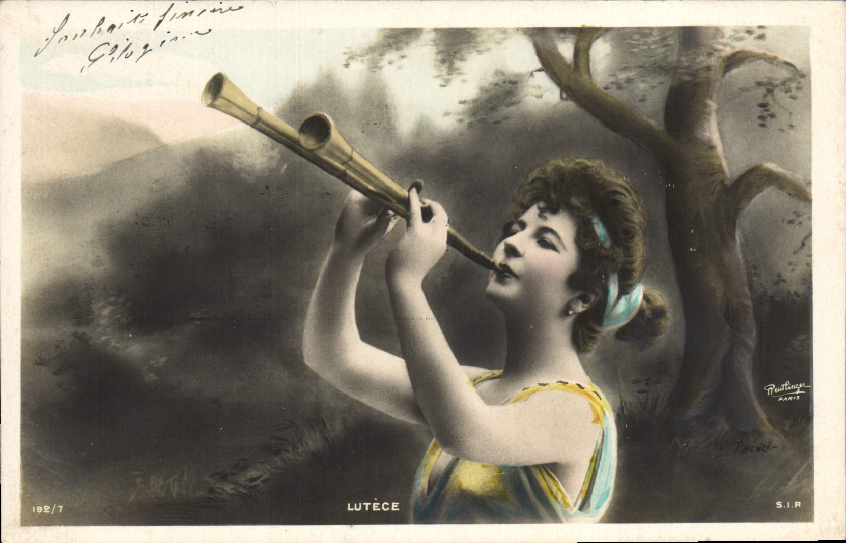 Vintage Postcard Lutece Woman