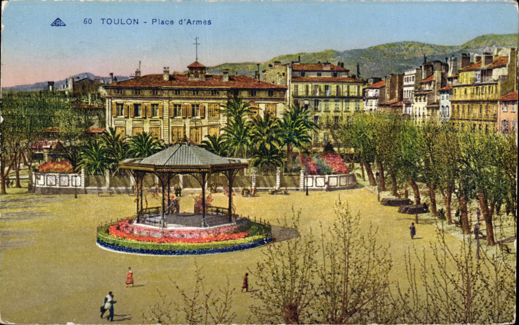 CPA Toulon Place d'armes Kiosque 