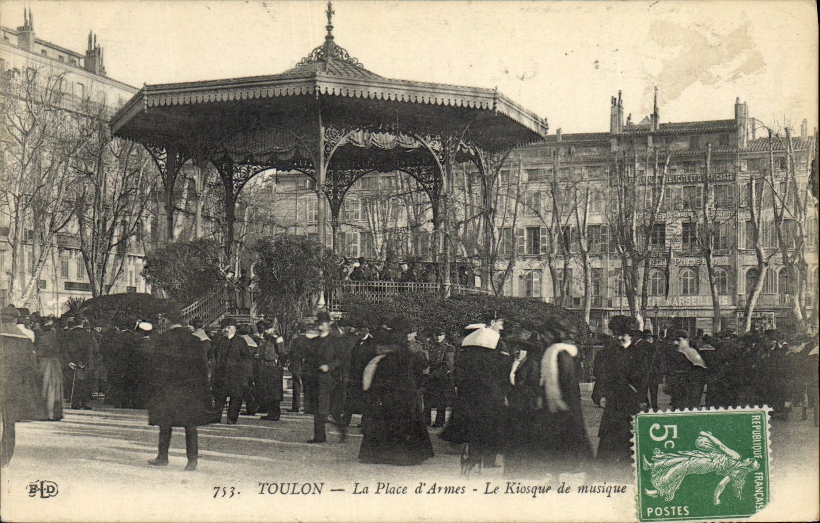 CPA Toulon Place d'armes Kiosque a musique 