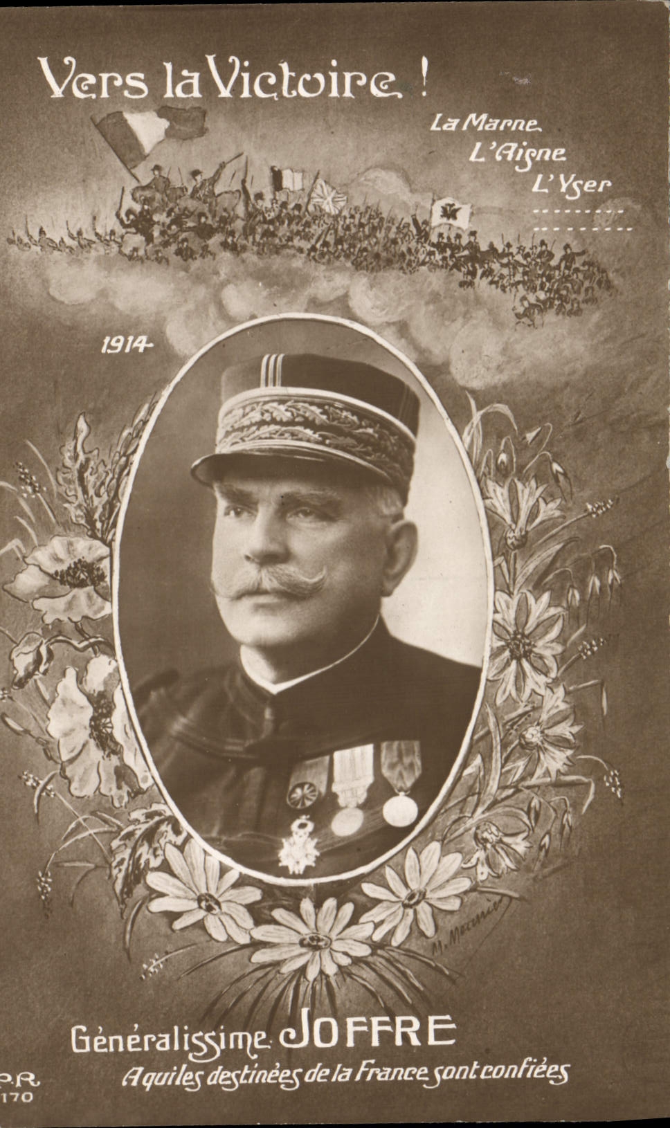 CPA Militaria General Joffre Vers la Victoire !