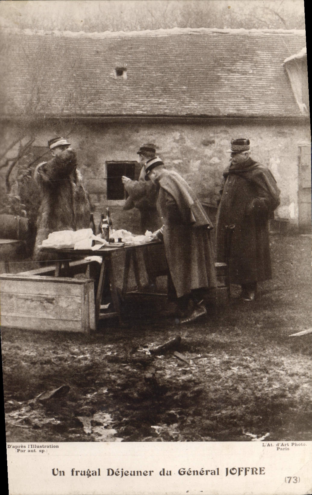 CPA Militaria Un frugal dejeuner du General Joffre