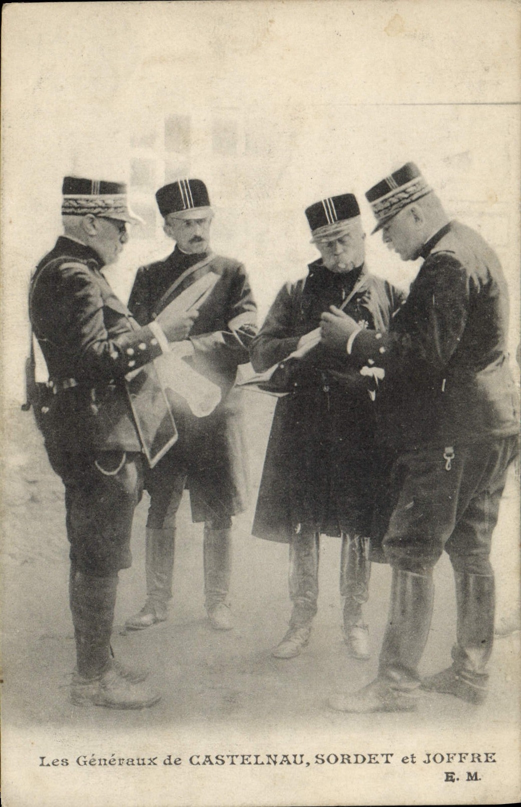CPA Militaria Les Generaux de Castelnau Sordet Joffre