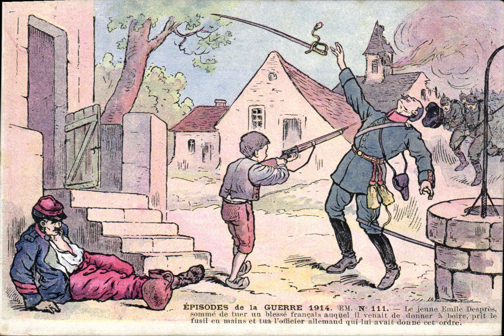 Vintage Postcard Militaria the young person Emile Despres